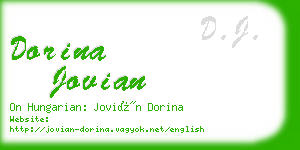 dorina jovian business card